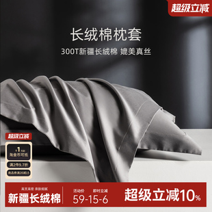 五星级酒店专用100支纯棉长绒棉枕套48x74cm一对装家用全棉枕头套