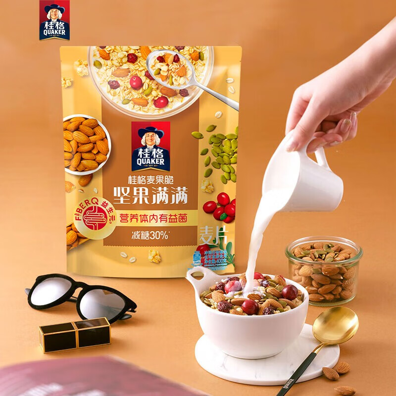 桂格麦果脆燕麦片果粒多多坚果满