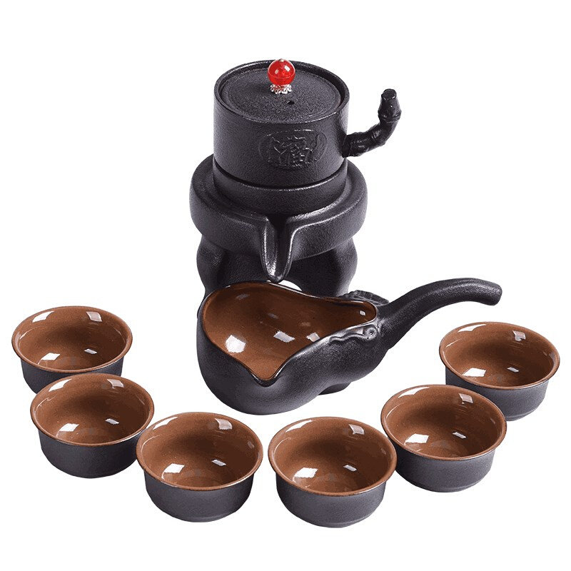 高档豪峰陶瓷自动茶具套装家用懒人防烫功夫泡茶日式茶道黑陶茶壶怎么样,好用不?