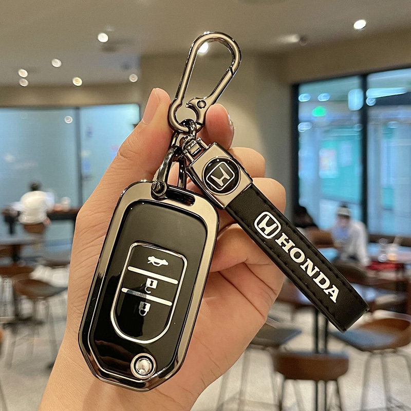 适用本田折叠钥匙套xrv缤智crv九代雅阁思域锋范凌派壳车钥匙包扣