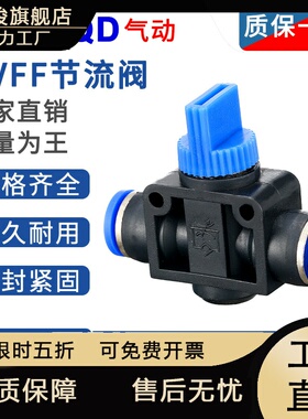 气动快速接头软管手阀手动开关管道阀HVFF蓝帽.黑帽/BUC白色.黑色