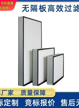 无尘车间ffu无隔板高效过滤网 H13H14洁净室hepa高效过滤器