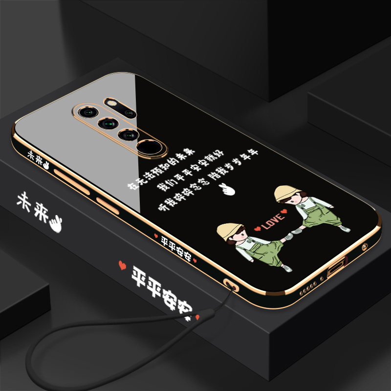 电镀平平安安小米红米Note8Pro手机壳电镀软壳全包镜头防摔时尚潮流男女款新品新款保护套外壳硅胶个性创意