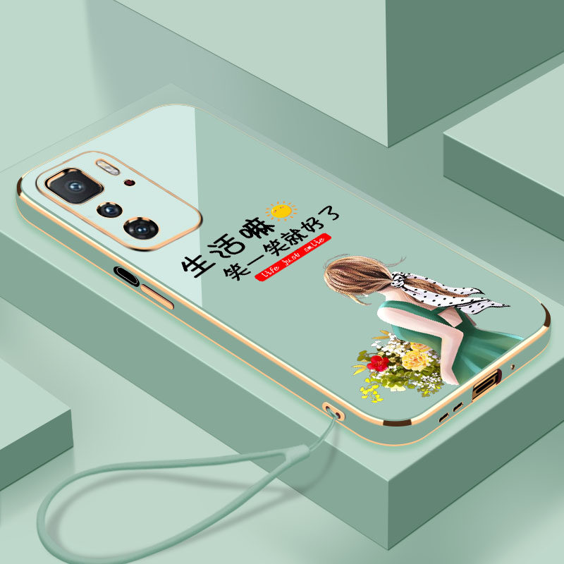 电镀笑一笑红米Note10手机壳全包镜头4G硅胶防摔小米时尚潮流Redmi个性创意红米Note10Pro软壳5G男女款保护套