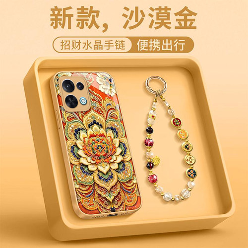 OPPOK15手机壳金色敦煌莲花