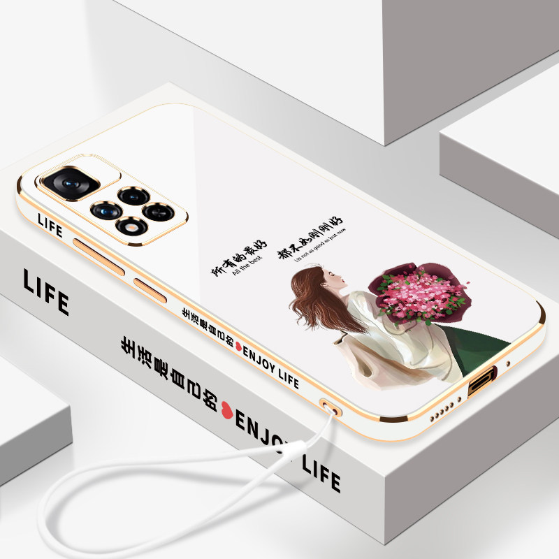 电镀生活是自己的小米红米Note11Pro+手机壳电镀软壳全包镜头防摔时尚潮流男女款新品保护套外壳硅胶个性