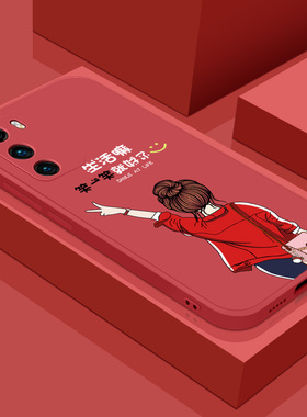 适用于华为P40手机壳红色P40PRO新款POR全包镜头PR0防摔P0R硅胶液态软壳超薄女款网红创意潮牌保护套外壳