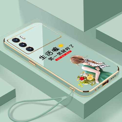 OPPOK9手机壳笑一笑电镀直边