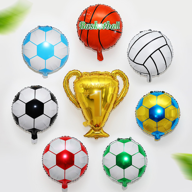 卡通气球体育铝膜宝宝生日