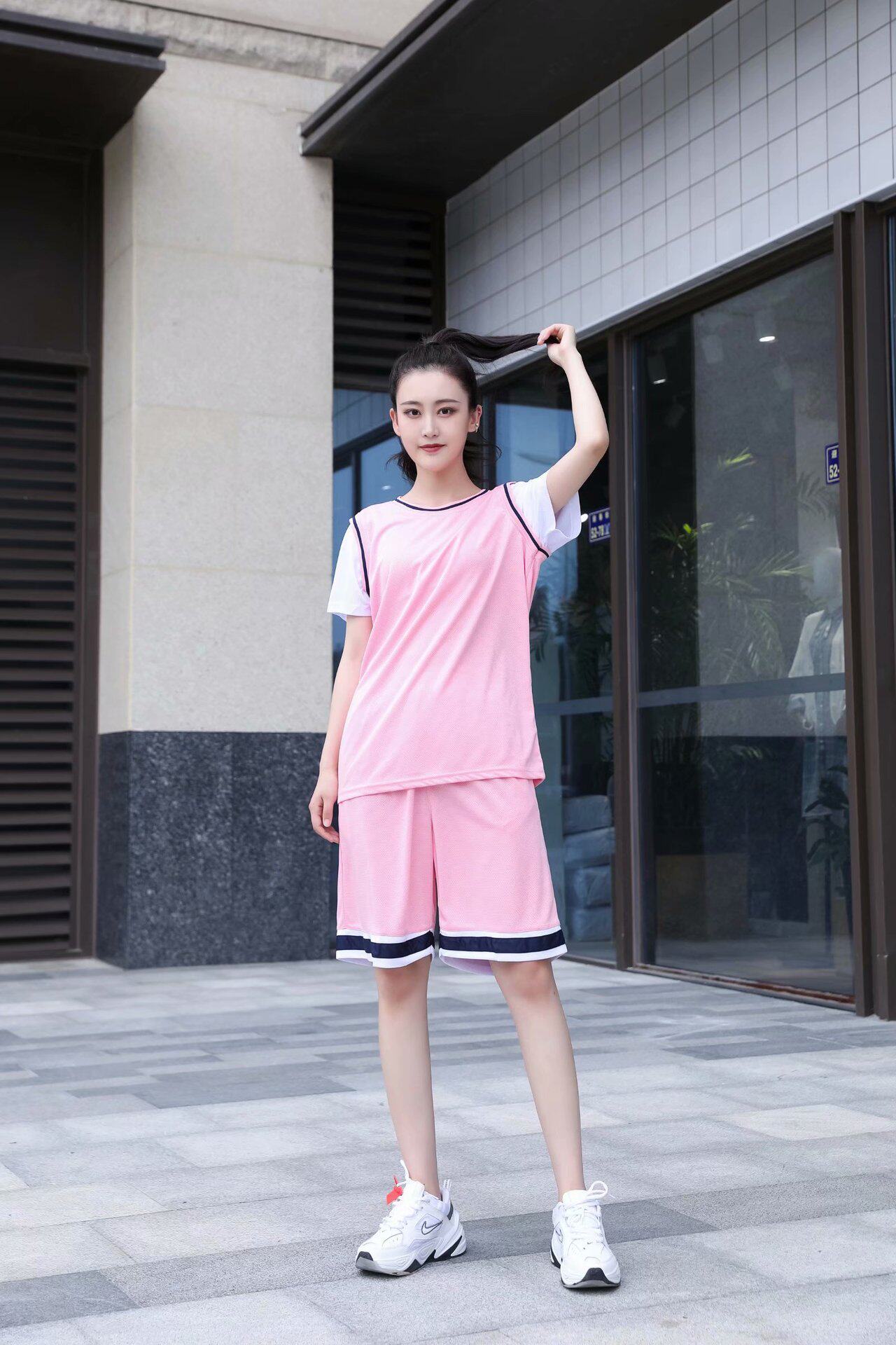 假两件学生篮球服女生套装速干冰丝透气运动比赛队服专业定制训练
