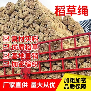稻草绳园林花木移栽捆绑装饰绳防冻保暖保湿捆扎土球裹树编织草绳