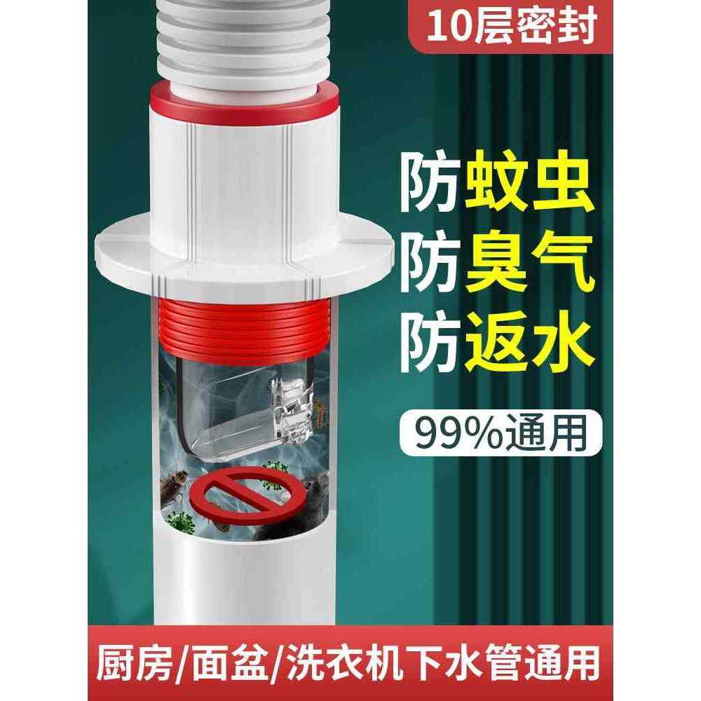 厨房下水管防返臭神器防臭密封塞台盆洗脸盆下水管道封口盖防反味