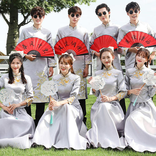 伴娘服中式伴郎服兄弟团