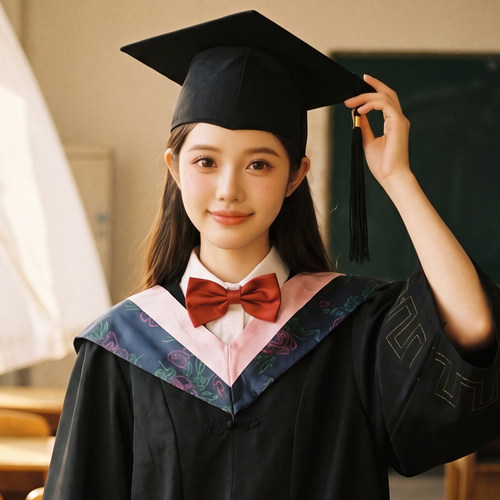 毕业季内搭礼服学士服男女