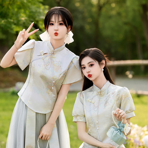 中式伴娘服旗袍平时可穿