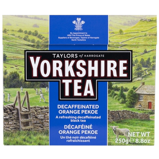 英国 yorkshire tea约克夏低因红茶茶包约克郡脱咖啡因纯红茶奶茶
