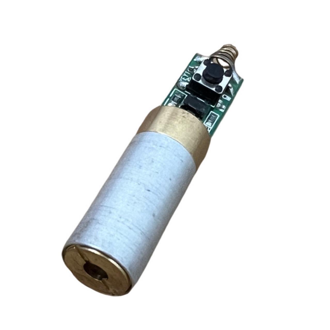 532nm绿色激光模组 50mw绿光镭射头瞄准器3v激光手电12mm银色外壳