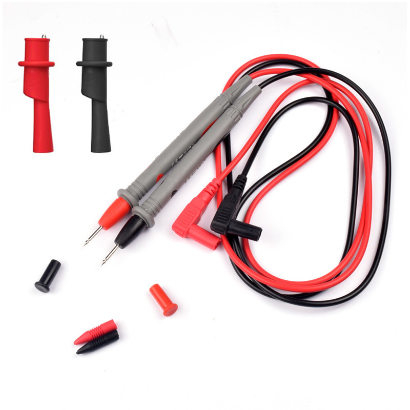 1000V 10A 灰色双色万用表笔  2mm 鳄鱼夹 测试引线探头电缆 表棒