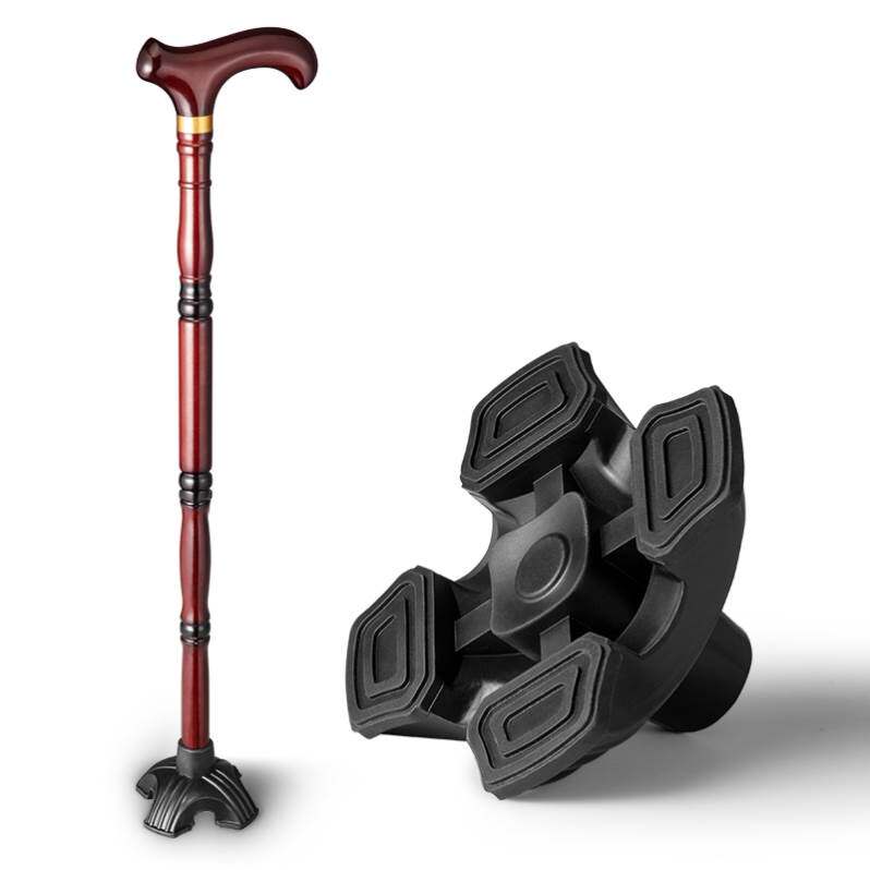 拐杖防滑胶套老年人手杖牛津加厚耐磨防滑头拐棍底座四脚腋下通用
