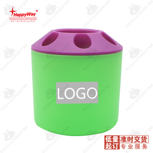 笔筒定制logo笔插牙刷架印字企业活动宣传创意实用小礼品扫码推广