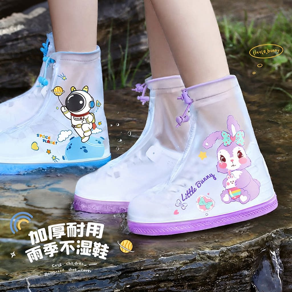 新款透明儿童雨鞋男女童轻便防水