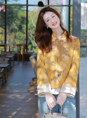 《马上来财》冬季新中式国风重工刺绣加棉加棉服7064