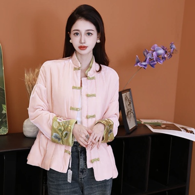 早秋新中式国风重工刺绣百搭气质女外套8566