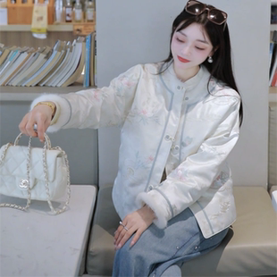 气质复古宽松鹅绒保暖外套7003 国风新中式 时尚 冬季