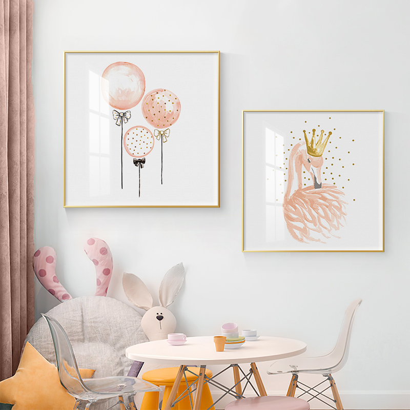 儿童房装饰画卧室床头挂画