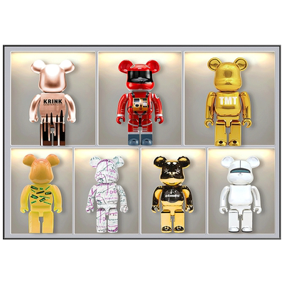 现代轻奢暴力熊电表箱装饰画