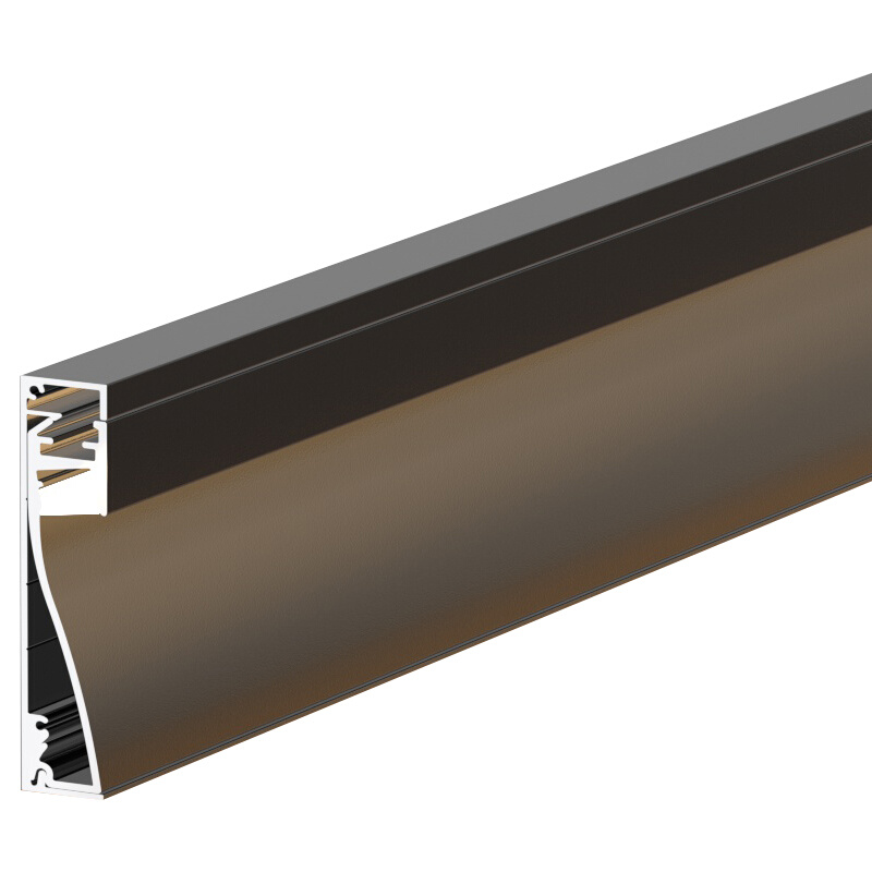 led踢脚线灯带嵌入式隐形贴墙明装线条灯铝N合金地脚线灯槽暗藏灯