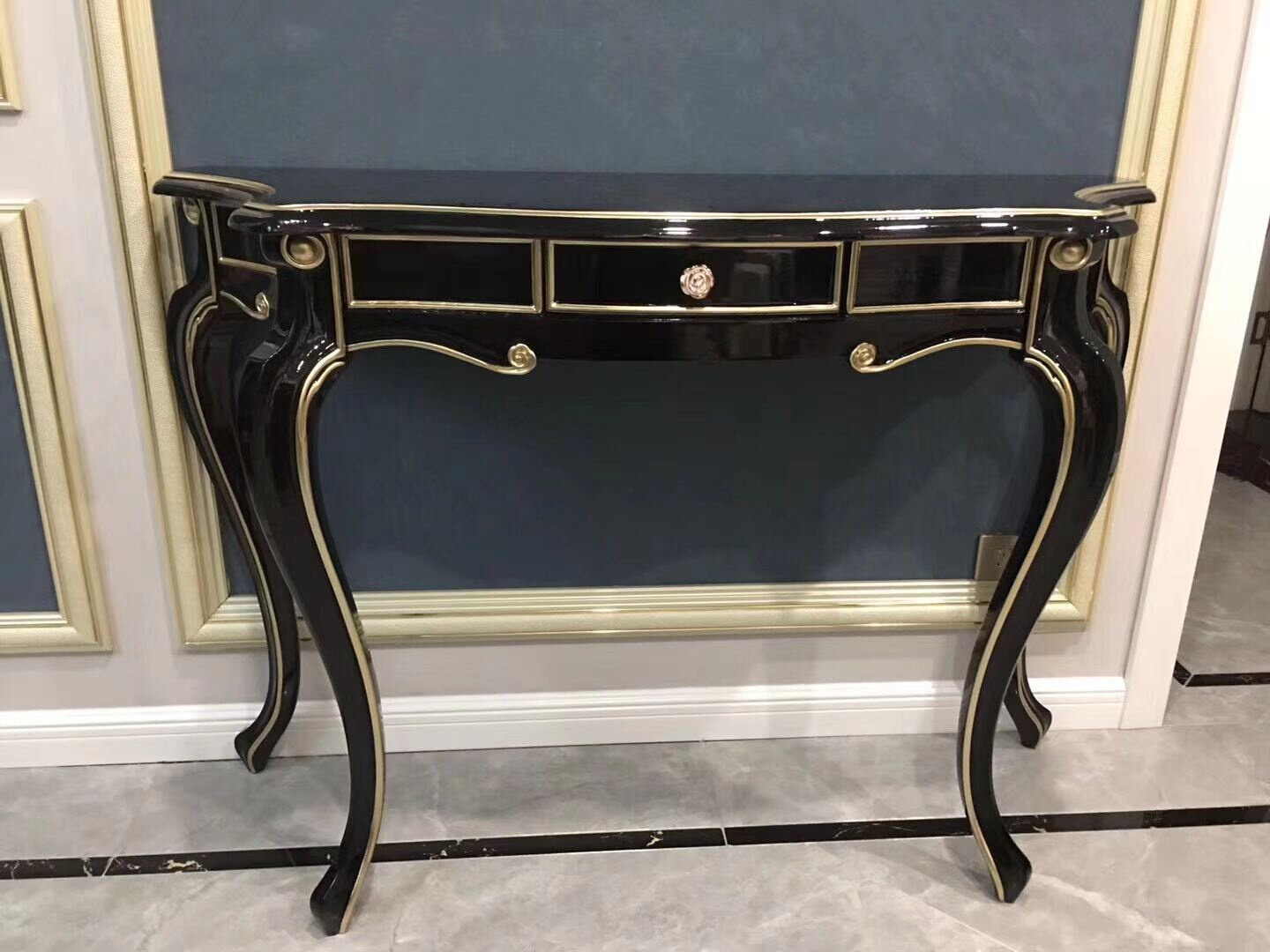 欧式玄关桌实木玄关台条案入户玄关门厅柜过道隔断柜沙发靠背桌