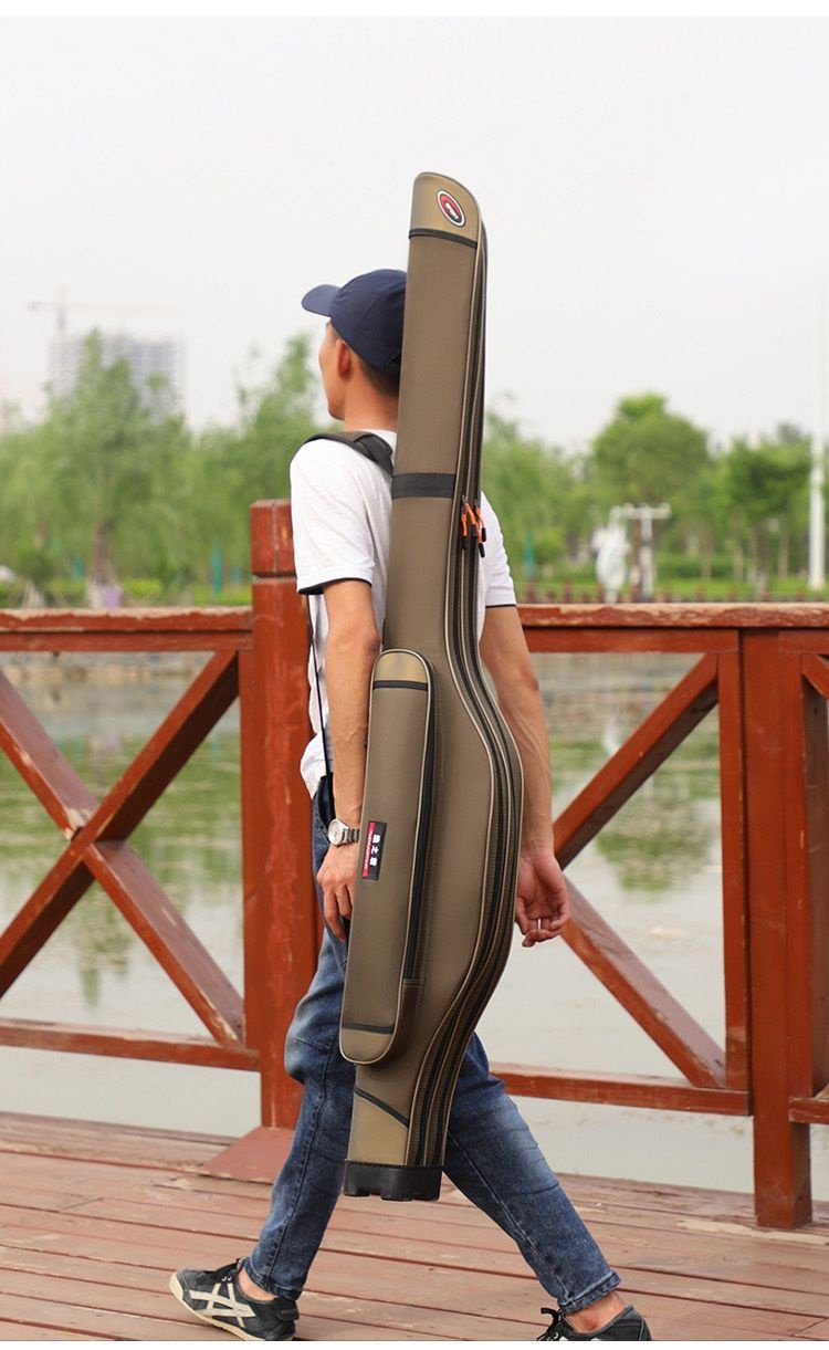 硬壳包支架包渔具包鱼杆包防水钓鱼包大肚包1.25米双层海杆包