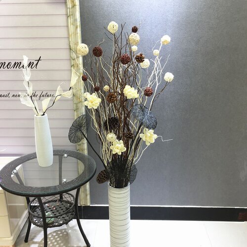 速发干花花瓶2021新款干树枝客厅装饰插花禅意干花艺欧式风格花瓶