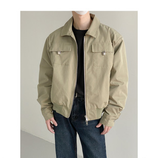 BLACBUK休闲工装 外套F15 夹克男潮牌宽松棒球服翻领拉链常规款