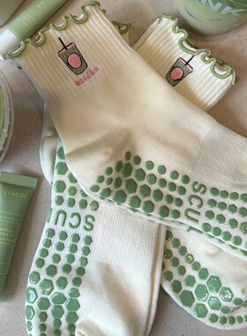 夏季Pilates袜薄款中筒女专业防滑瑜伽袜室内舞蹈棉袜舞蹈地板袜