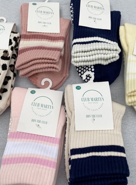 美国Pilates普拉提袜女中筒瑜伽防滑袜毛巾底室内舞蹈吸汗地板袜