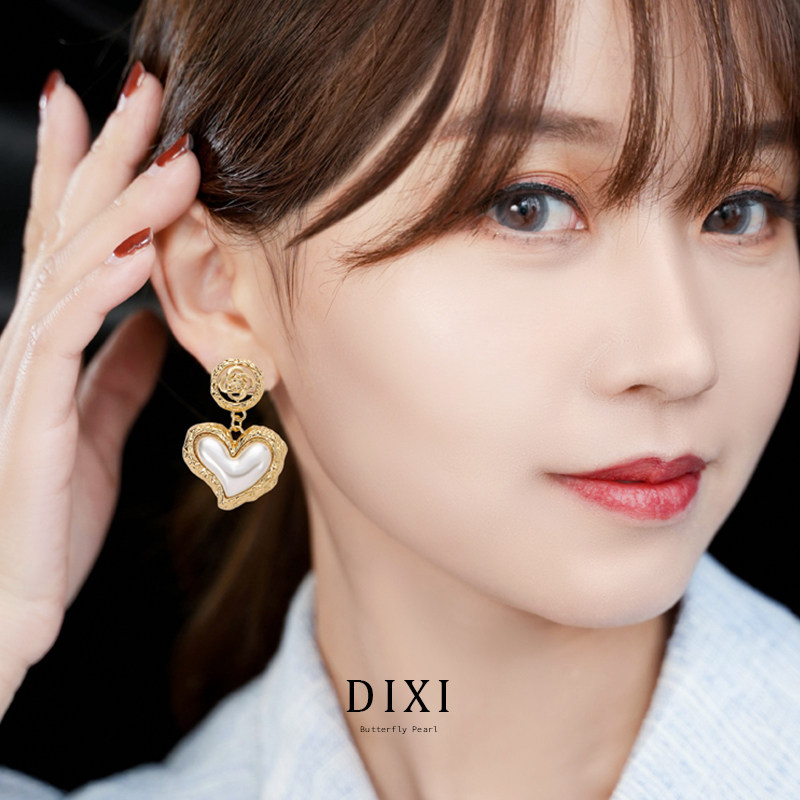 直-1029新款时尚爱心吊坠耳环金边浮雕设计工艺925纯银针耳饰女,饰品/流行首饰/时尚饰品新,耳环,淘宝优惠券,粉丝福利购,淘宝优惠卷