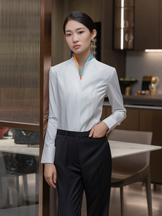工作服女士白衬衣修身 4S店原厂工装 女衬衫 裤 职业装 西装 奔驰新款