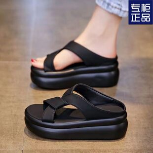 澜袖甄选2026新款网红拖鞋女夏季外穿松糕跟露趾凉鞋休闲厚底拖a1