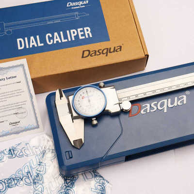 达时科卡尺带表金属防尘罩壳工业级高精度不锈钢0-150-200-300mm