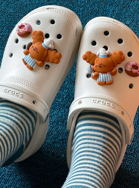 BLUUF TAG可爱小狗洞洞鞋立体pvc软胶鞋扣鞋花装饰扣鞋配饰鞋子