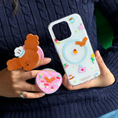 TAG原创新款 插画 甜品屋 BLUUF 可爱小狗创意双层工艺tpu磁吸透明手机壳适用苹果iPhone系列15 16promax