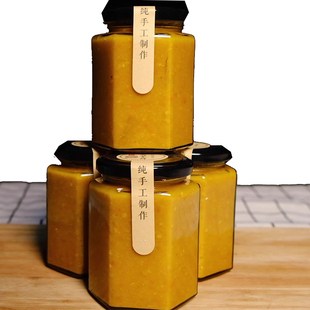 高山黄辣椒酱手工制作无添加剂温州泰顺特色小吃蘸料蒜香辣椒酱