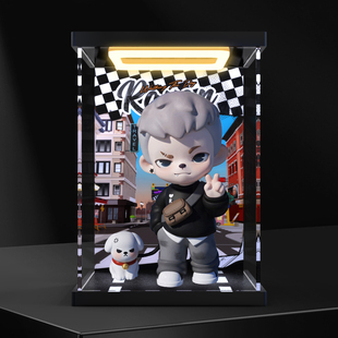 灯光款收纳盒适用TNT SPACE Rayan遛狗 吊卡 潮玩手办模型防尘