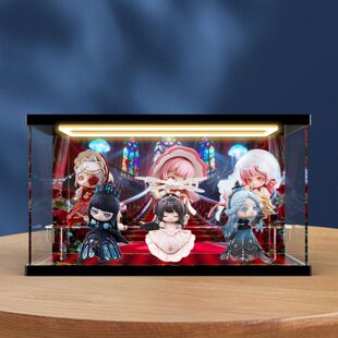 灯光亚克力收纳盒适用于DearNikki 梦织序章系列手办盲盒 防尘