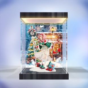 灯箱款亚克力收纳盒适用明日方舟 澄闪 喜夜侍者手办模型防尘罩