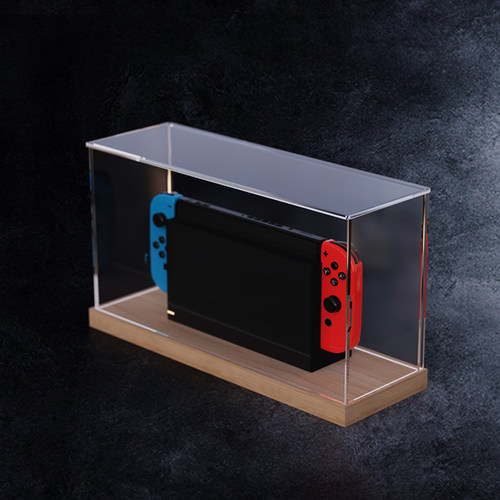适用任天堂switch防尘罩游戏机底座盒oled套亚克力收纳架子罩