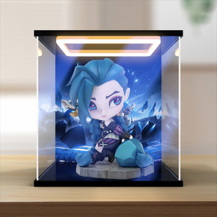 适用英雄联盟LOL双城之战金克丝手办周边摆件亚克力回型灯收纳盒