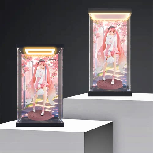 高清防尘收纳盒适用良笑 POP UP 初音未来 樱花未来 赏花穿搭手办